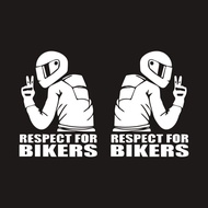 Cute Car Stickers 14X14CM Respect Taste for Motorcycle Riders Motorcycle Helmet Stickers Car Styling