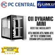 LIAN LI O11 Dynamic Mini - Black / White | Tempered Glass on the Front, and Left Side. ATX, mATX, Mi