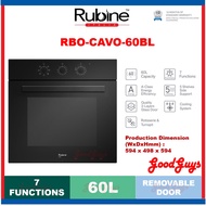 [Seller's Own Fleet] Rubine RBO-CAVO-60BL Built-In Oven 60L / 7 Functions / Time Control