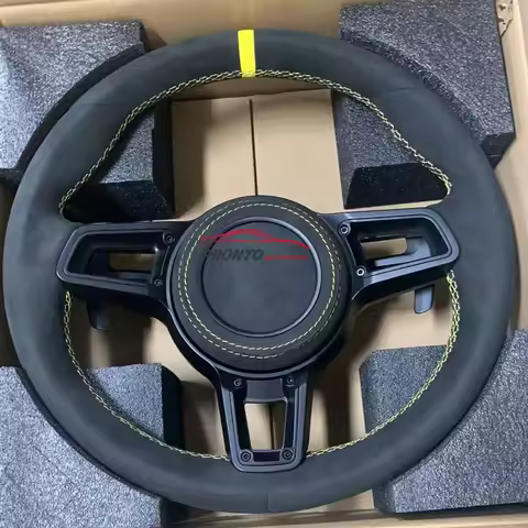 Car Nappa Leather Suede Steering Wheel for Porsche Cayenne Boxster 992 958 911 955 957 970 970.2 981