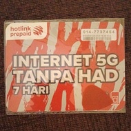 hotlink 014 - 7 737 454 Special Number Prepaid 5G Self - Register Only