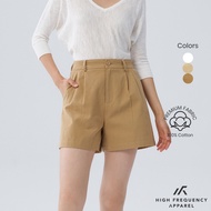 HFA Women's Double Pleated Chino High-Waisted Shorts