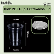 [100sets] 12oz /16oz / 20oz PET Cup /Boba Milk Tea Cup Cold Drinks Cup Dome Lid/ Strawless lid Dispo