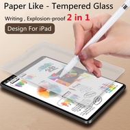 Kaca Terbaja Kertas Paperlike Tempered Glass Screen Protector for IPad10 11th A16 Air 6 5 4 10.9 Pro