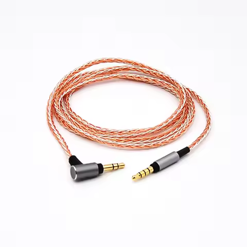 8 Core Silver Plated 3.5mm Stereo To 3.5mm Connector Hifi Upgrade Cable For SONY MDR-1A 100AP 1000XM