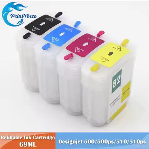 Refillable Ink Cartridge 69ML for HP82 for HP Designjet 10ps 20ps 50ps 120nr 111 500 500ps 510 510ps