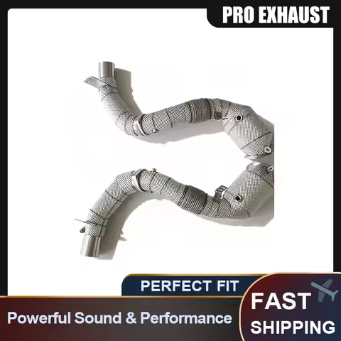 PRO Stainless Steel Exhaust Downpipe Suitable for BMW M550 M550i G30 N63 4.4T 2017-2020, Automotive 