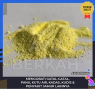 Belerang Obat Gatal Kulit Panu-Kadas-Kurap-Jerawat-Eksim 250gr Bubuk Sulfur Kuning Murni Halus