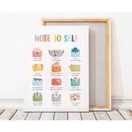 Therapy Office Decor Note To Self Poster School Counselor CBT DBT Mental Health Poster Calm Down Cor