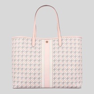 Tory Burch Geo Logo Tote With Stripe 82398 Dusted Blush