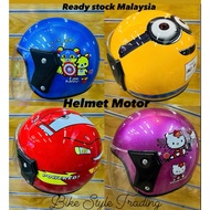 KIDS MOTOR HELMET CARTOONS / HELMET MOTOR BUDAK - READY STOCK