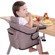Hook On High Chair Clip On Baby Chair, Fold-Flat Storage Tight Fixing Portable Feeding Seat with Foldable Backrest Attach to Fast Table Chair for Home Travel