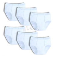 6PIECE DIDOS Boy Cotton Plain White Baby And Kids Underwear Brief