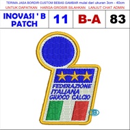 B-A83 FEDERAZIONE VINTAGE ITALY JERSEY FOOTBALL EMBROIDERY PATCH 1996 - INNOVATION EMBROIDERY PATCH 