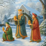 Vercraft 3 ft Large Metal Nativity Scene Yard Stake Outdoor Three Wise Men Stake Christmas Waterproo