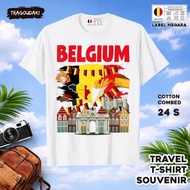 BELGIUM Souvenir T-SHIRT Souvenir Clothes BELGIUM 60TAG made of 24s combed cotton