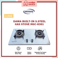 [FREE SHIPPING] DAWA BUILT-IN STAINLESS STEELS GAS STOVE/DAPUR GAS MASAK MGC-8301 (S-SERIES)