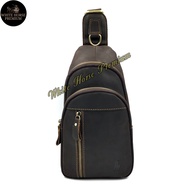 Jeep Genuine Leather Chest Bag Crossbody Bag Sling Bag Shoulder Bag Bag Dada Kulit