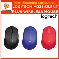 (Official Logitech SG) Logitech Silent Plus Mouse M331 Black Blue Red 1 Year SG warranty by Logitech