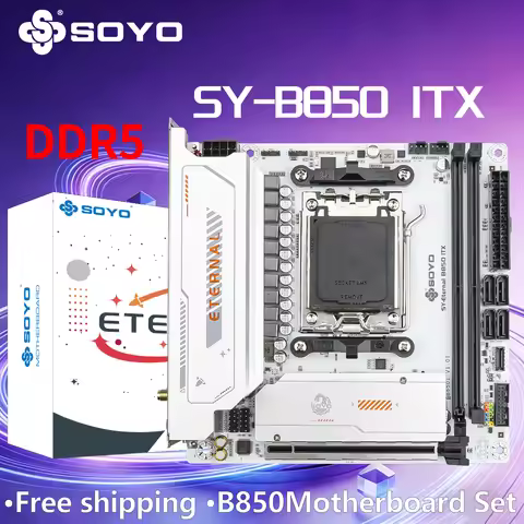 SOYO B850ITX AMD Motherboard AMD Ryzen AM5 DDR5 Supports CPU 8000 9000 Processors Pcie5.0x16 Pcie4.0
