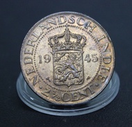 Uang Kuno Benggol 2 1/2 Sen Uang Lama 2.5 sen Uang Koin 2,5 Sen 1945