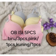 [SALE CONTENTS 5PCS] Women's Underwire Bra Cup a to B Size 32-36 Medium Foam-+2.5cm Hook 3 Bra