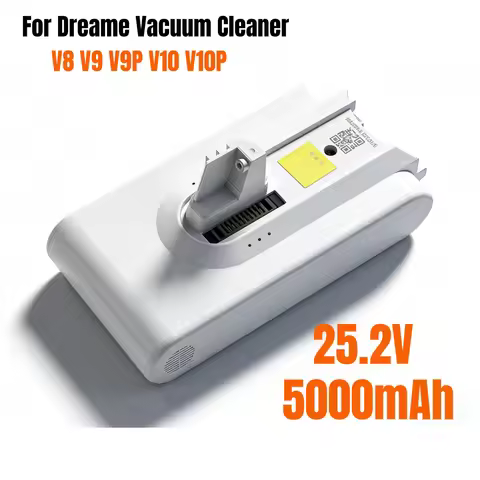 25.2V 5000mAh Replacement Battery for Xiaomi Dreame V8 V9 V9P V9B V10 V10V XR Q9 VVN3 VVN4 V11 V12 V
