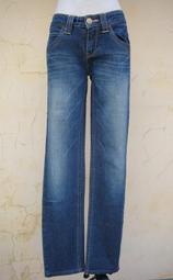 楹 ~ 正品 BIG TRAIN victoria jeans 大S代言 水鑽彈性 低腰直筒牛仔褲 Size: M VW2062