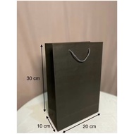 PAPER BAG BLACK PAPER PARTY BAG 20x10x30 cm