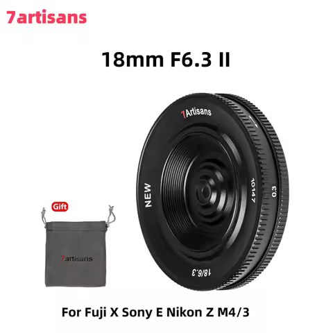 7artisans 18mm F6.3 Mark II APS-C Manual Ultra-thin Pancake Prime Lens for Canon EF-M Sony E ZVE10 F