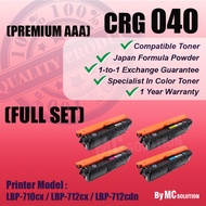 (FULL SET) Compatible Colour Laser Toner Canon 040 CRG CART 040 Cartridge 040 For LBP712CX LBP712 cx