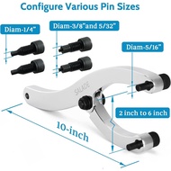10-Inch Heavy Gland Nut Wrench with Handle, Adjustable Spanner Wrench for Removing Hydraulic Cylinde