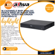 Dahua 16CH 16 Channel 4K 8MP 8 Megapixel 1x HDD Bay Analog DVR Recorder AI Function XVR5116H-4KL-I3