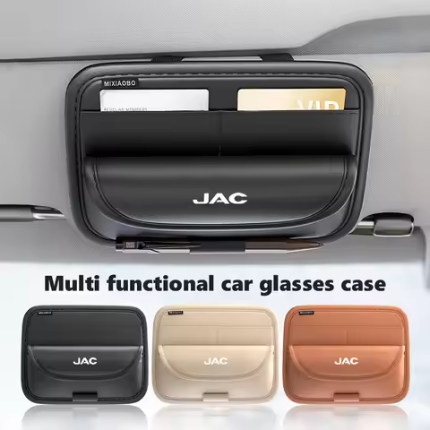 Leather Car Sun Visor Eyeglasses Sunglasses Organizer Storage Box For JAC S2 J3 Board JS2 S3 JS3 J2 