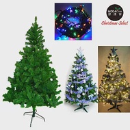 【摩達客】台灣製4呎/4尺(120cm)豪華版綠聖誕樹 (+飾品組+100燈LED燈1串)-四彩光藍銀系