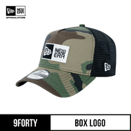 New Era 9FORTY A-Frame Trucker Box Logo Woodland Camo Snapback Cap