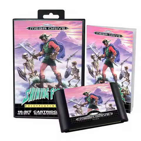 Shining Force 1(Battery Save) EUR Cover Game for SEGA MD Mega Drive Genesis Consoles Game Cartridge 