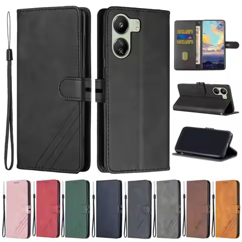 For Xiaomi Redmi 13C Case Leather Flip Case on For Xiomi Xiaomi Redmi 13C Phone Cases Redmi13C 13 C