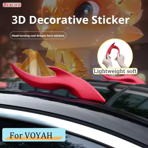 Dragon Horn 3D Stereo Car Sticker Car Roof Decoration Dragon Horn Sticker For Voyah Dream Courage Fr