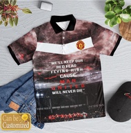 The Red Flag a Manchester-United 3D POLO SHIRT