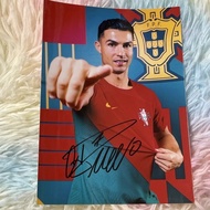 2022 World Cup กาตาร์ C.Ronaldo 7 นิ้วภาพ 12 นิ้วกรอบโปสเตอร์แท้ลายเซ็นคอลเลกชันฟุตบอลสินค้า