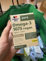 德國doppelherz 雙心純素魚油丸Pure Omega-3 1075 vegan