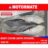 Cover Body Set XRM 125 White with HONDA STICKER Honda Original 64600/64500-KPG-A50Z3