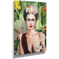 Frida Kahlo Con Amigos Tea Cup & Birds Jungle & Frida Kahlo Canvas Art Wall Art Home Decor inin Gall