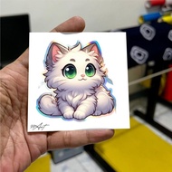 HP Cute Cat Stickers, Gemoy Cat Stickers, Cat, Cat, Reflective Stickers that Lights Up, Cell Phones,