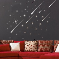 3D Star Meteor Acrylic Mirror Wall Sticker Home Decal Art Room Ceiling Vinyl Stickers Wallpaper Deco