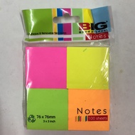 STICKY NOTE 76 x 76 mm 4 cut MEMO STICK/ 4 COLORBIG