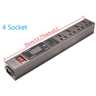 รางปลั๊กไฟ PDU C14 Interface 2-14 เต้าเสียบสากลซ็อกเก็ต ป้องกันไฟsurge protection，Digital Voltmeter 