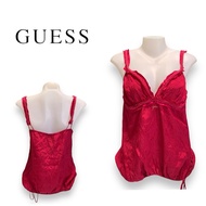 Guess (GC195)Women's Spaghetti Strap Flared Floral Glossy Dress ️‍