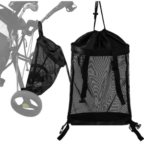 Trolley Net Bag Universal Golf Push Cart Mesh Bag Push Cart Organizer Golf Cart Back Storage Bag For